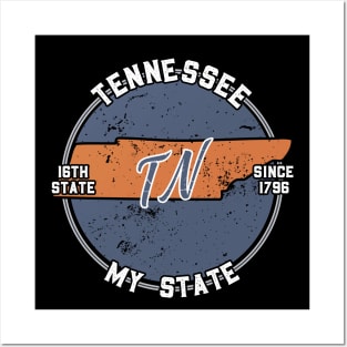 Tennessee My State Patriot State Tourist Gift Posters and Art